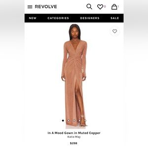 Katie May muted copper dress worn once.